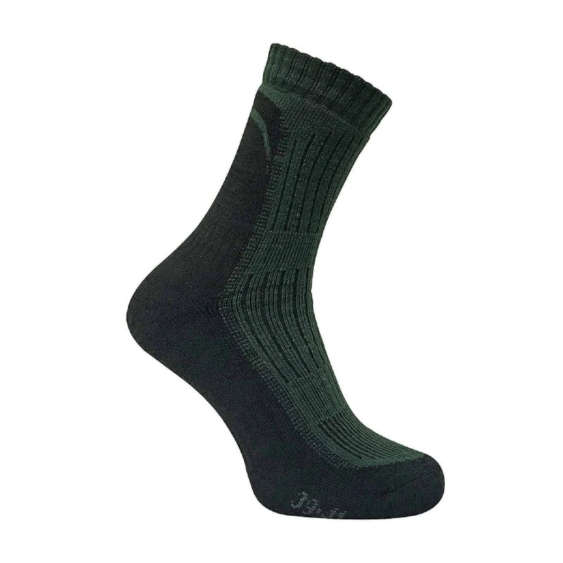Image of Dr Hunter Dr Hunter Men 1 Pack Reinforced Heel & Toe Merino Wool Hiking Socks in Green Size: 9-11 Green 9-11 Male 8595592610635