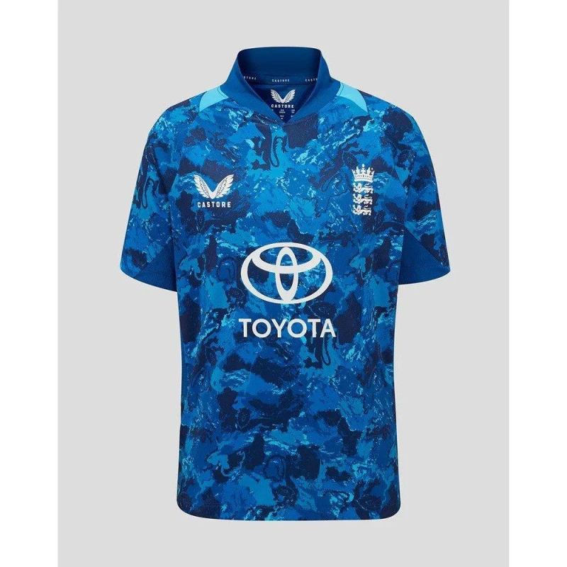 Image of Castore England ODI Shirt 2025 Juniors True Blue/Blue male 7-8 (S)