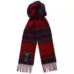 Image of Barbour Unisex Holden Tartan Scarf Red