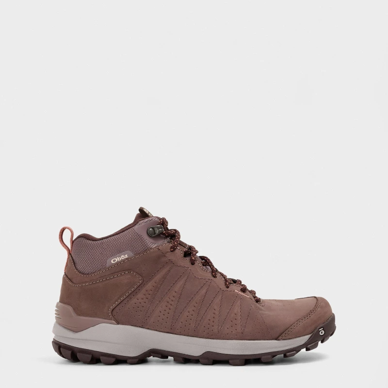 Image of Oboz Womens Sypes Leather Waterproof Hiking Boot Peppercorn female 6 (39)