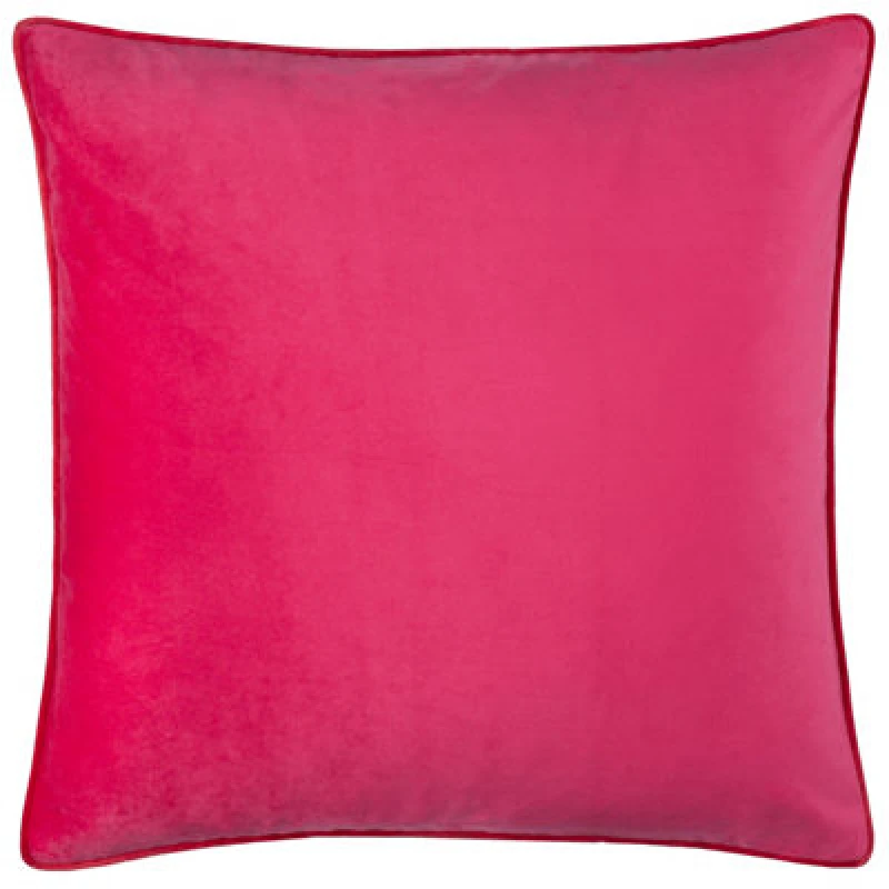 Image of Furn Furn Meridian Velvet Cushion in Fuchsia Size: 45cm x 45cm Fuchsia 45cm x 45cm Unisex 5025532353818