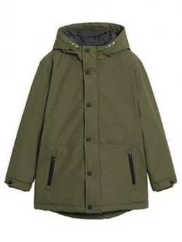 Image of Mango Boys Hooded Jacket - Khaki