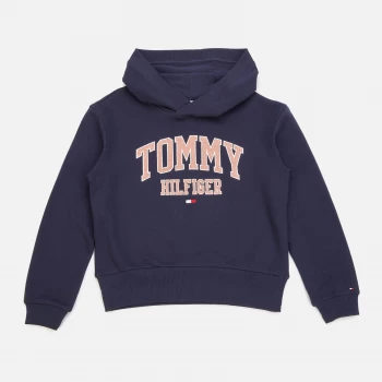 Image of Tommy Hilfiger Girls Essential Varsity Hoodie - Twilight Navy - 8 Years