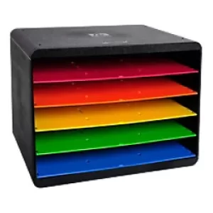 Image of Exacompta Drawer Unit with 5 Compartments Horizon Plastic Assorted 35.5 x 27 x 27.1 cm