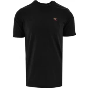 Image of Paul and Shark Black Heritage Logo Egyptian Cotton T-Shirt