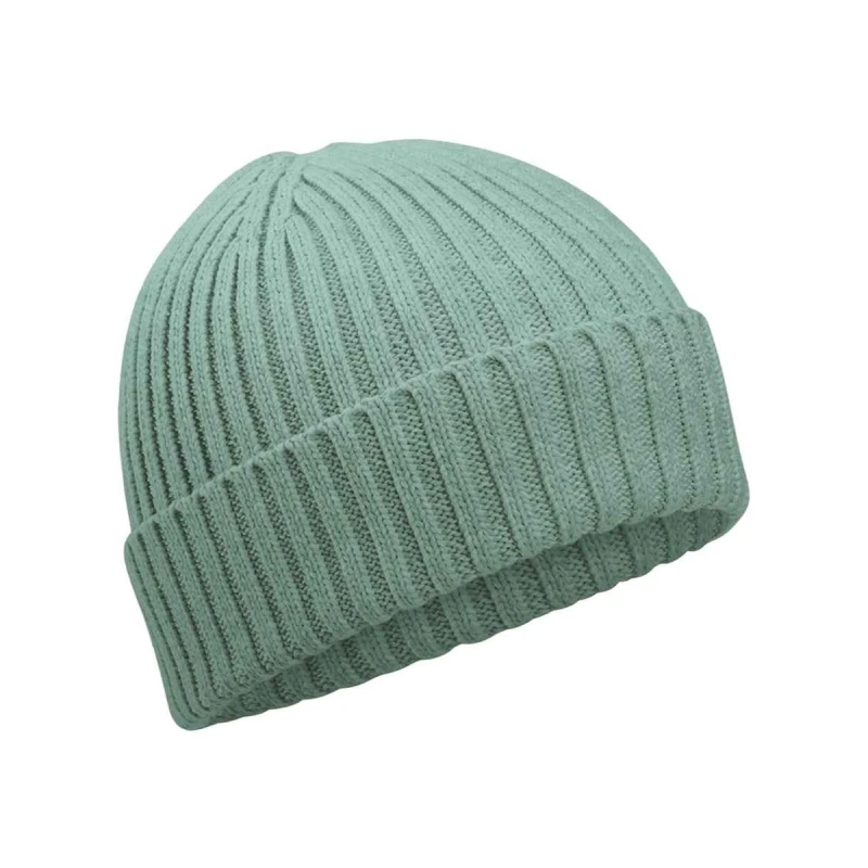 Image of Beechfield Cotton Beanie in Dark Green Dark Green Unisex One Size