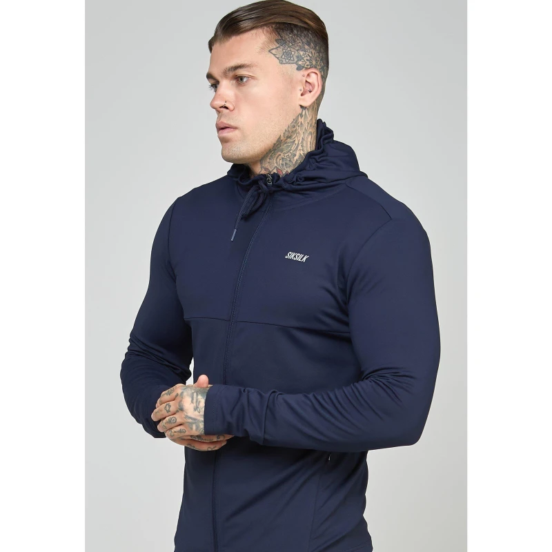 Image of SikSilk Zip Hoodie Mens - Blue Blue XS
