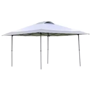 Image of Outsunny 4 X 4M Pop Up Tent Gazebo Outdoor With Adjustable Legs And Roller Bag - White
