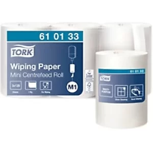 Image of Tork Wiping Paper M1 Advanced 1 Ply Centrefeed White 3 Rolls of 771 Sheets