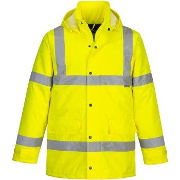 Image of S460 - Yellow Sz S Hi-Vis Traffic Jacket Coat Reflective Visibility - Portwest