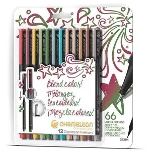 Image of Chameleon Fineliner Pen Set Designer Colors Set of 12