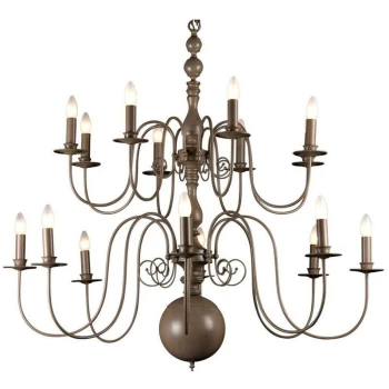Image of Linea Verdace Lighting - Linea Verdace Brugge Multi Arm Chandeliers Pale Taupe