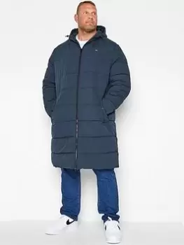 Image of BadRhino Longline Jacket - Navy Size M Men