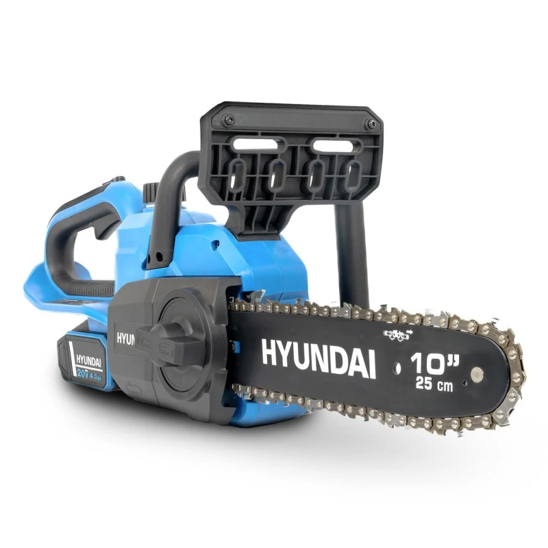 Image of Hyundai 10'' 25cm Cordless Chainsaw 20V Li-Ion 4Ah Battery and Charger