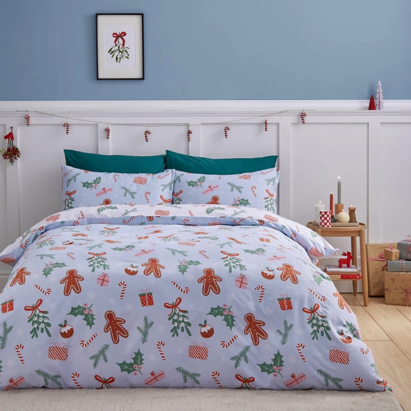 Image of Catherine Lansfield Catherine Lansfield Christmas Gingerbread Bedding Set-Single