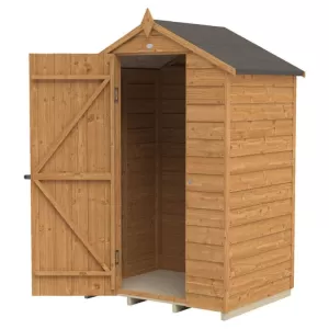 Image of Forest Garden 4 x 3ft Small Apex Overlap Dip Treated Windowless Shed