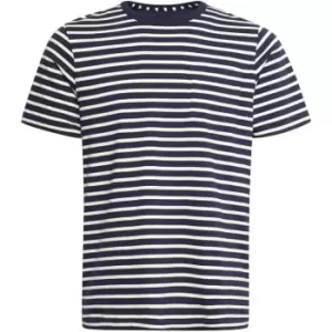 Image of French Connection Odd Stripe Mix T-Shirt - Blue