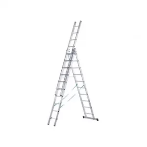 Image of Zarges Skymaster Trade Combination Ladder 3-Part 3 x 7 Rungs