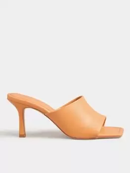 Image of Long Tall Sally Skinny Heel Mule Orange, Size 11, Women