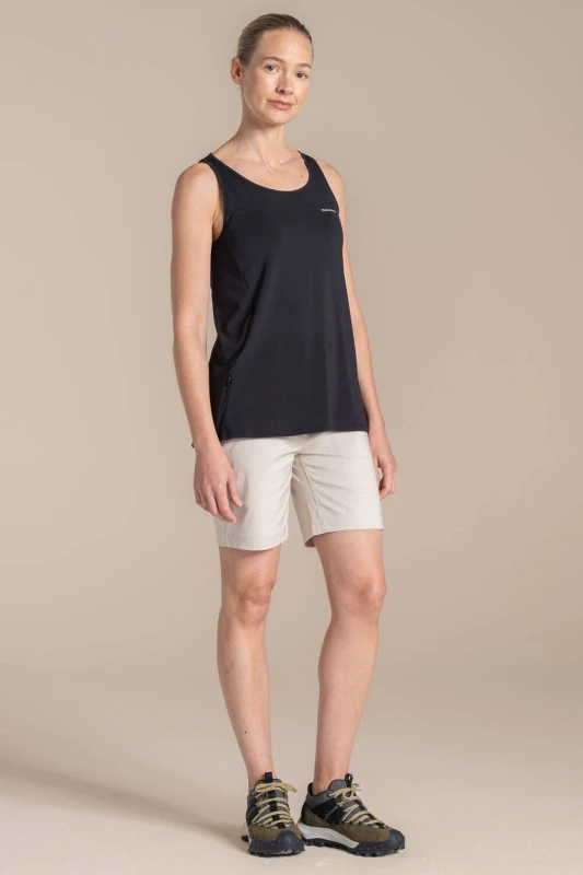 Image of Craghoppers Womens Kiwi Pro III Water Repellent Anti-Insect Shorts in Cream Size: 16 Cream Female 16