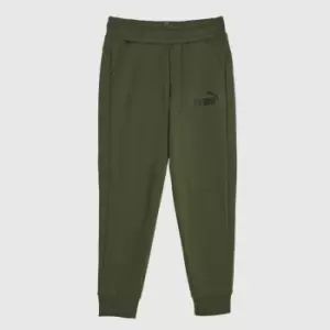 Image of PUMA kids logo joggers in khaki
