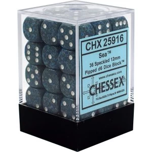 Image of Chessex 12mm d6 Dice Block: Sea