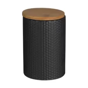 Image of Dolomite and Matt Black Hex Canister
