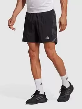 Image of adidas Performance Own The Run Seasonal Shorts, Black/Grey, Size L, Men