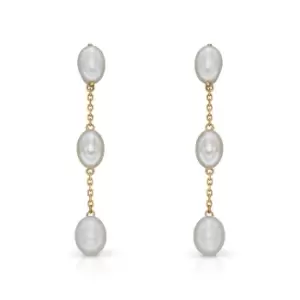 Image of JG Signature 9ct Gold Freshwater Pearl Tier Drop Earrings