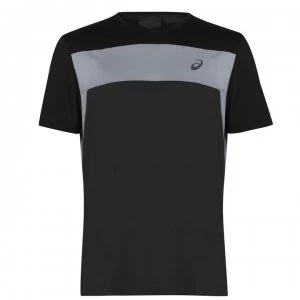 Image of Asics Race Short Sleeve T Shirt Mens - Grey/ Black