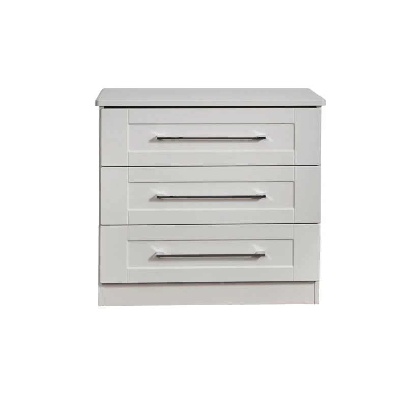 Image of Ripon 3 Drawer Chest In Grey Ash (Ready Assembled)