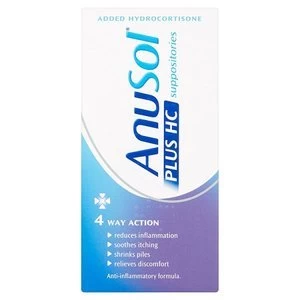 Image of Anusol Plus HC Suppositories - 12 Suppositories