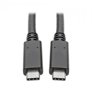 Image of Tripp Lite USB Type-C to Type-C Cable M/M 3.1 Gen 1 5 Gbps Thunderbolt 3 Compatible 3A Rating 1.83 m