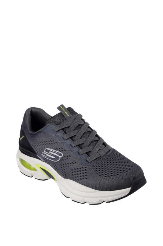Image of Skechers Mens Skech-Air Ventura Stretch Mesh Trainers UK Size 10 (EU 45) Charcoal/Lime SKE2274-CCLM-10