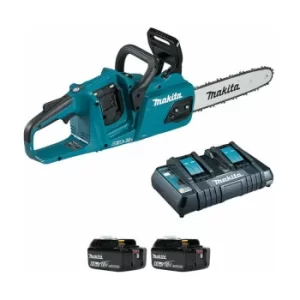 Image of Makita DUC305PG2 Twin 18v Brushless Chainsaw with 2x 6Ah Batteries