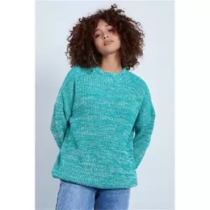 Image of I Saw It First Green Multi Twist Knitted Oversized Jumper - Green