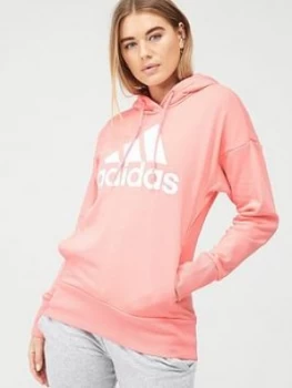 Image of Adidas Badge Of Sport Long Hoodie - Pink
