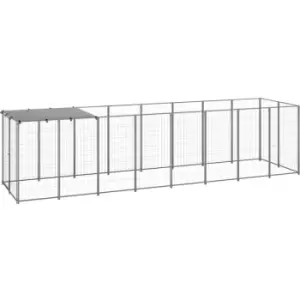 Image of Vidaxl - Dog Kennel Silver 4.84 m² Steel Silver