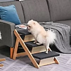 Image of Pawhut Pet Stairs 2 in 1 for High Bed