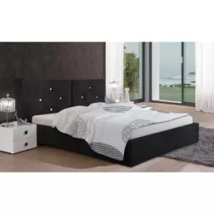 Image of Cubana Bed King Plush Velvet Black