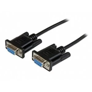 Image of StarTech 2m Db9 Rs232 Serial Null Modem Cable Ff black