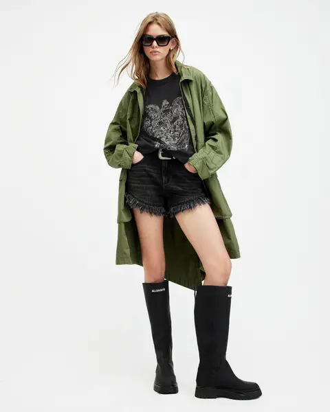 Image of AllSaints Covenant Embellished Graphic T-Shirt