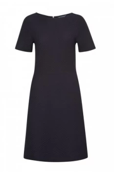 Image of French Connection Dixie Texture Fit and Flare Dress Blue