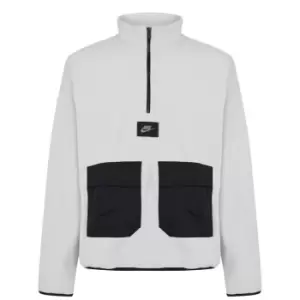 Image of Nike Fleece Zip Top Mens - Grey