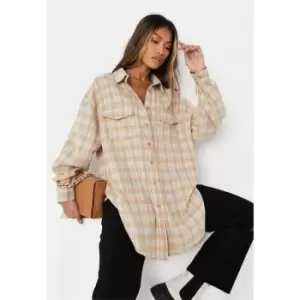 Image of Missguided Extreme Oversized Shirt - Cream