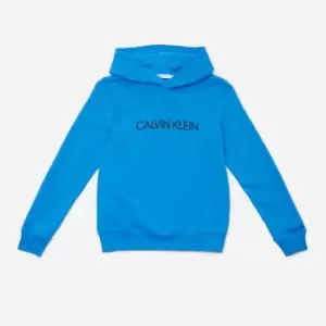 Image of Calvin Klein Unisex Institutional Logo Hoodie - Blooming Blue - 10 Years