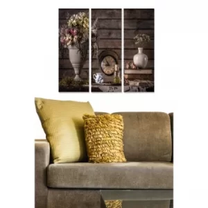 Image of MDF310001027 Multicolor Decorative MDF Painting (3 Pieces)