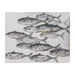 Image of Gallery Direct Down River Fish Art Canvas