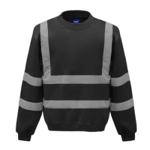 Image of Yoko Unisex Adult Hi-Vis Sweatshirt (M) (Black)