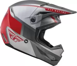 Image of Fly Racing Kinetic Drift Motocross Helmet, grey-silver, Size S, grey-silver, Size S